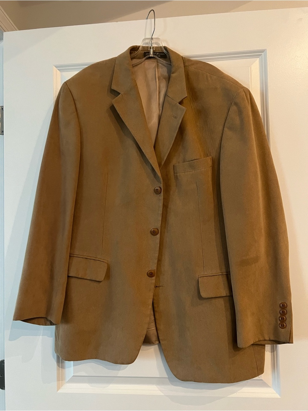 Men's Tan Classic Blazer - Lightweight Tailored corduroy Jacket